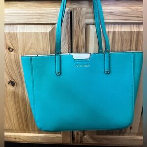 Calvin Klein Turquoise Tote Bag